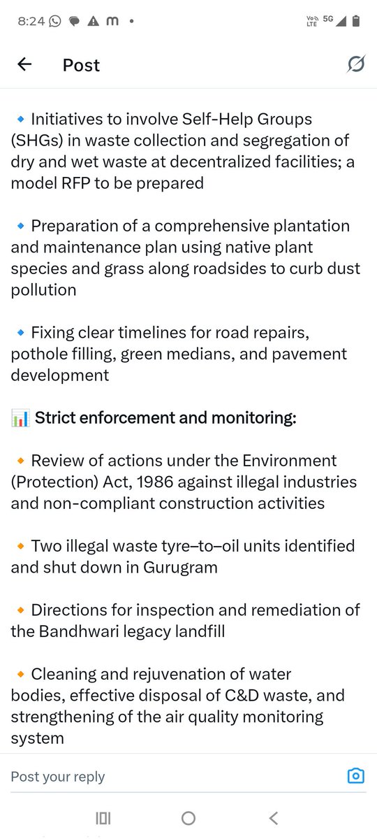 DC calls meeting &amp; directs agencies on strict timelines for infra works to prevent pollution. MCG Engg Div 3 still sitting on estimates of Mar2025 while citizens suffer muddy roads &amp;dust pollution in Sec23A <a href="/DC_Gurugram/">DC Gurugram</a> <a href="/cmohry/">CMO Haryana</a> <a href="/hryhelpdesk/">Haryana Helpdesk</a> <a href="/CAQM_Official/">Commission for Air Quality Management</a> <a href="/MunCorpGurugram/">MCG</a>