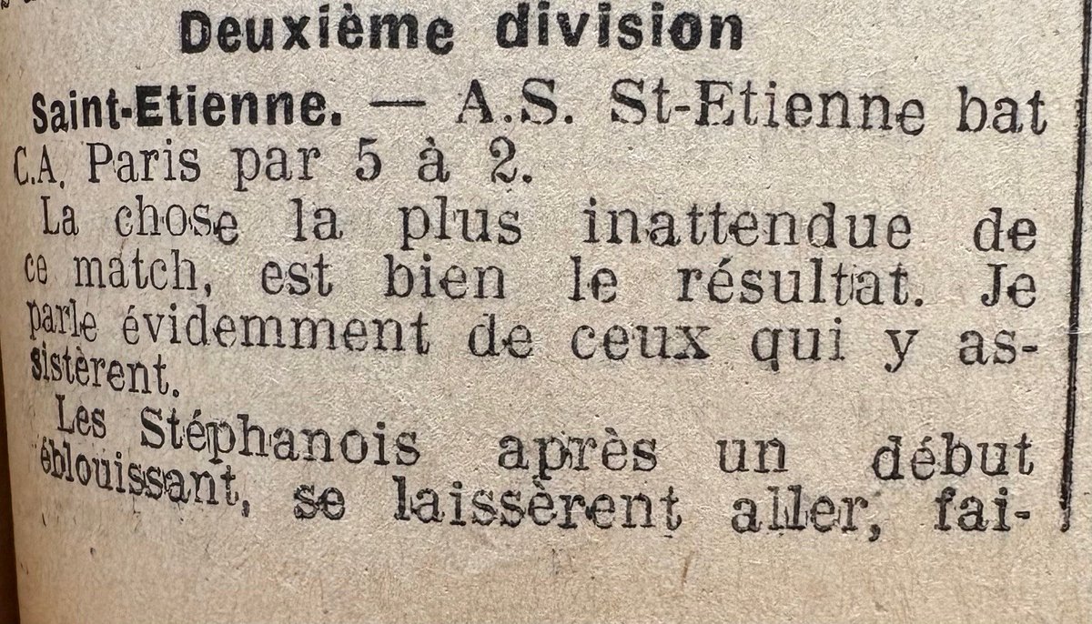 pilia_albert's tweet photo. 📚#ASSE #90ans épisode 70
Le 5 avril 1936, sans vraiment convaincre, l'ASSE s'est distinguée face au CA Paris à Geoffroy-Guichard avec notamment trois buts en un quart d'heure (5-2).
Ignace Tax a inscrit un doublé et les Verts peuvent toujours croire à la montée en D1. https://t.co/2zrTk8PRhs