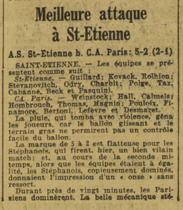 pilia_albert's tweet photo. 📚#ASSE #90ans épisode 70
Le 5 avril 1936, sans vraiment convaincre, l'ASSE s'est distinguée face au CA Paris à Geoffroy-Guichard avec notamment trois buts en un quart d'heure (5-2).
Ignace Tax a inscrit un doublé et les Verts peuvent toujours croire à la montée en D1. https://t.co/2zrTk8PRhs