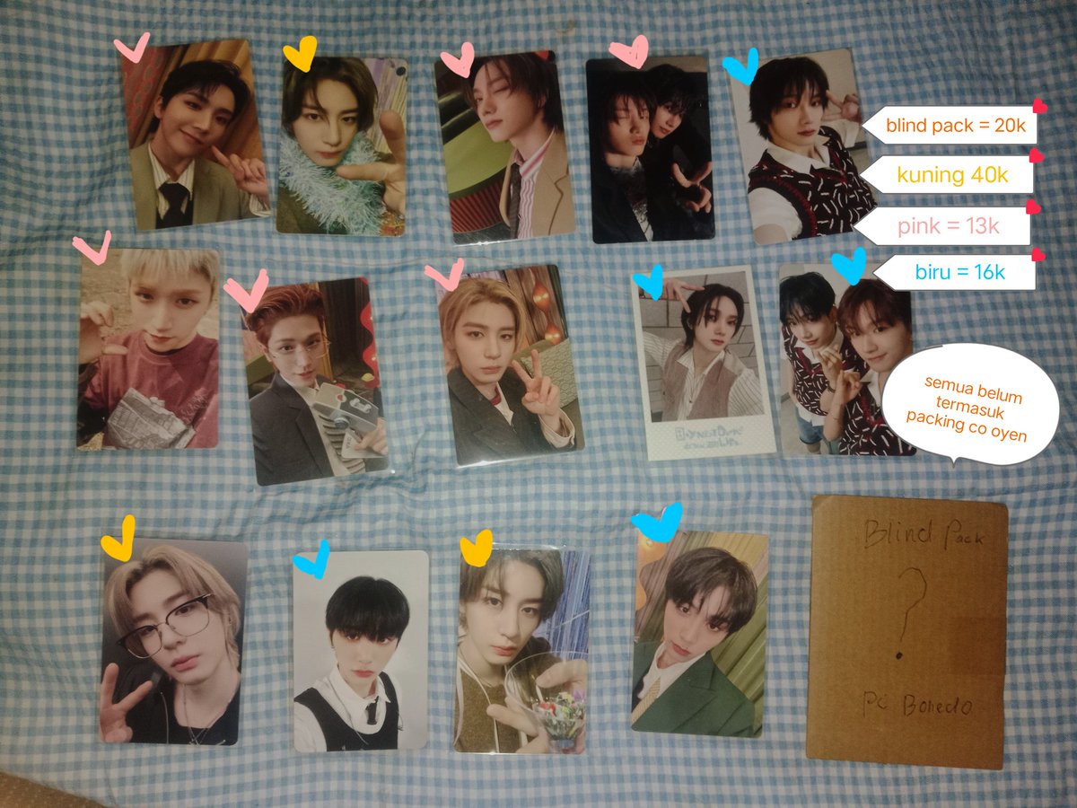 Kevvx_'s tweet photo. WTS I Want To Sell  BOYNEXTDOOR
All Good Condi ✅
Price on pict ✅
Wajib Take 2 pc / Must Take 2 
Feel free to ask 😸
Internasional buyyer ✅
Bisa oyen 🍊 or TT 🖤
Co hanya untuk packing🤍

#boynextdoor #wts #leehan #myungjae #sungho #riwoo #taesan
#unak https://t.co/3u2ee2vHte