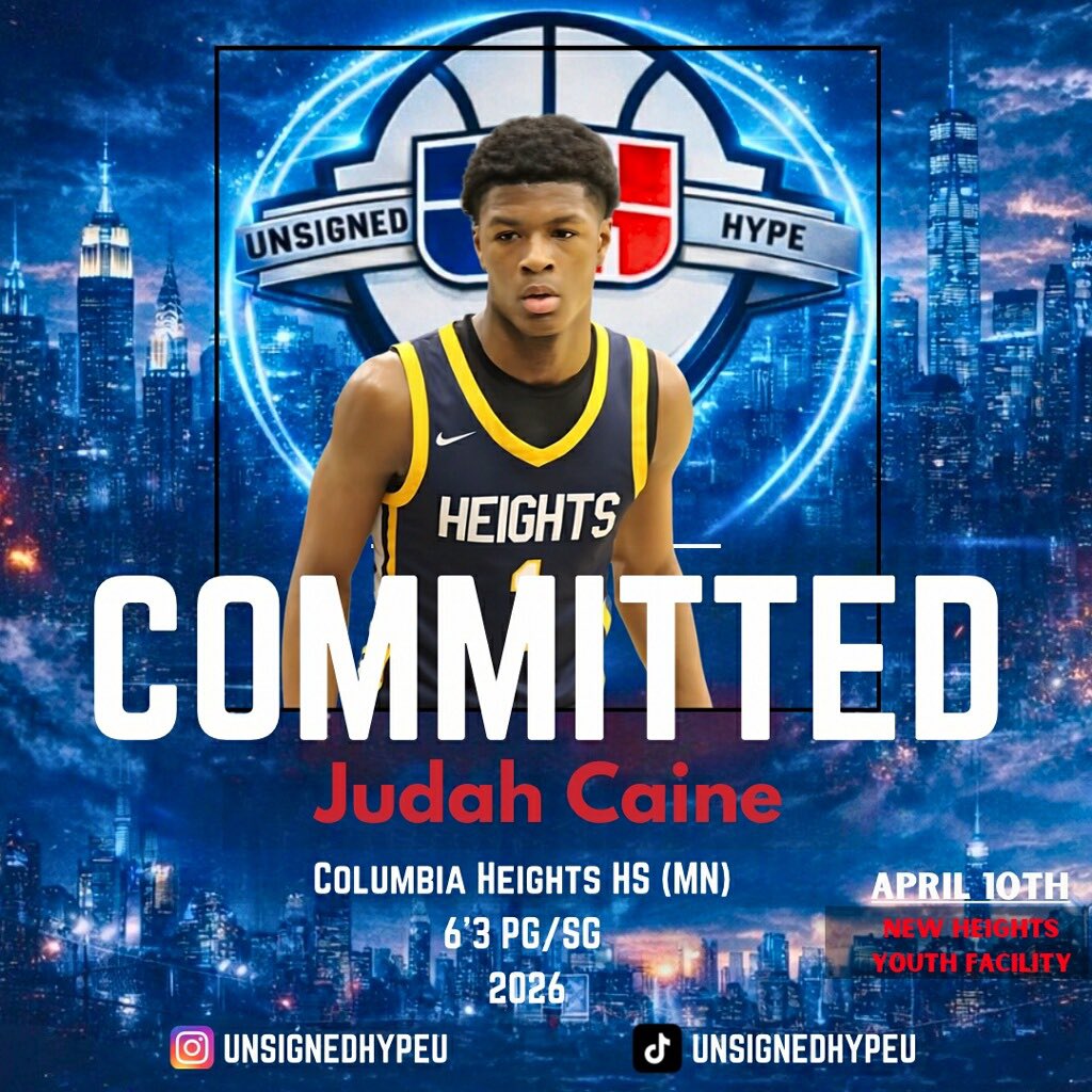 JudahCaine23's tweet photo. Super excited to compete at the Unsigned Hype Senior Camp in Brooklyn, NY on April 10th 🔥 @Coachjbarrett_

6’3” PG/SG | Class of 2026 | Defense-first | Playmaker | Explosive in transition | Above-the-rim finisher

🎥 Hudl: https://t.co/eUHIRCsW3l

#UnsignedSenior #JUCORecruiting https://t.co/RCDSjbAL4Z