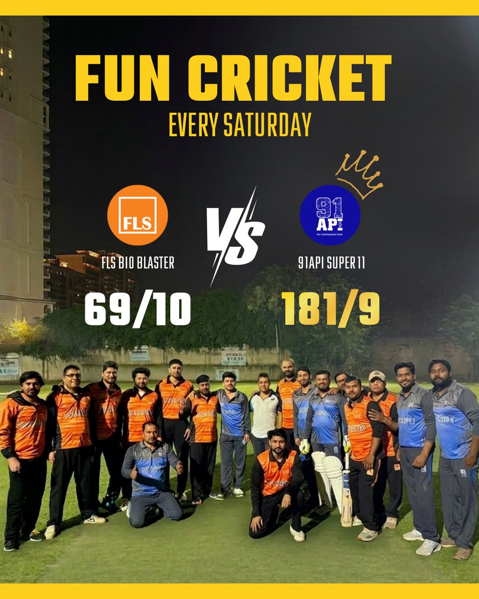 the91Api's tweet image. Some call it fermentation expertise…
We call it performance on the field.😉

A dominant win for 91API Super 11 — where science meets strength.

@fermentislife, looks like we brought the real culture to the game.

#91API #GameOn #FermentationPower #WinningFormula #TeamSpirit