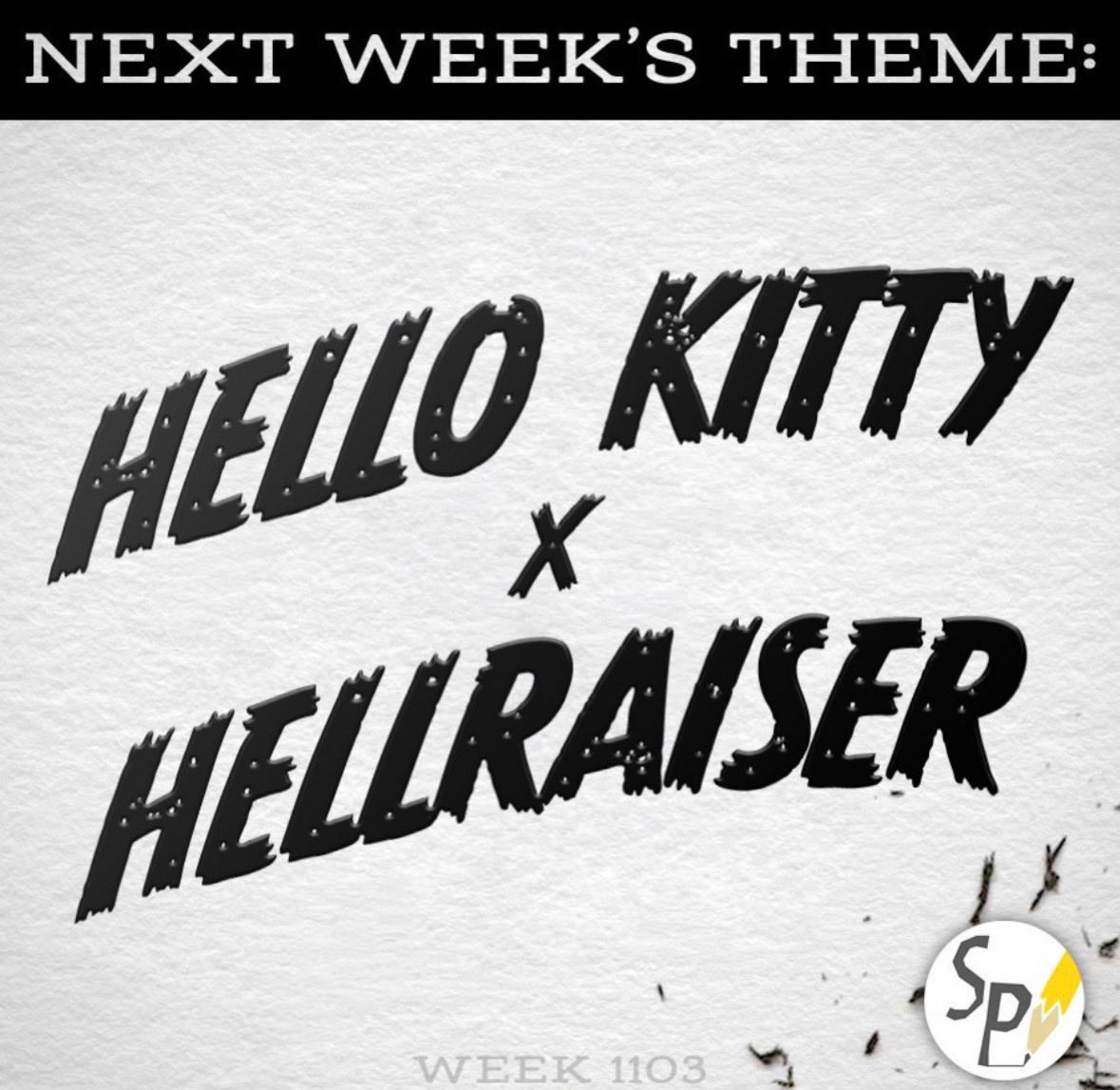 TheArchangelo's tweet photo. Week 1103: Hello Kitty X Hellraiser
Theme chosen by member @pawnx13
.
Did you know Hello Kitty is actually a human girl who thinks she’s a cat?
Join us and tag us in your sketch this week!
.
#drawingprompt #drawing #hellokitty #clivebarker #hellraiser https://t.co/KQs7yZuy4E