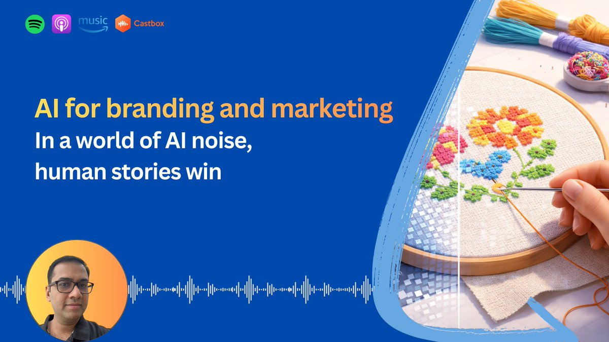 LikelyMktg's tweet image. 🤖 AI made content infinite. Trust finite. Why brands go human again. 🔊 spti.fi/likelymktg_ep1…

#GenerativeAI #AI #ArtificialIntelligence #AIMarketing  #Branding #BrandStorytelling #AuthenticBranding #MarketingStrategy #ContentStrategy  #DigitalMarketing #podcast