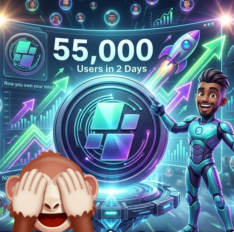 Since_Network's tweet photo. Wow friends — 55K users in just 2 days on @SimiWallet! 🚀

I love you too,💚💚😉 https://t.co/HRmNMnZ3M8