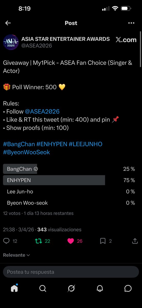 Andrea_lvarez's tweet photo. @ASEA2026 #bangchan https://t.co/gZJisbFoee