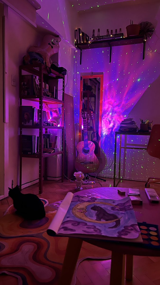 Un amigo me dejó al cuidado de sus michis 
Yo le hice un retrato de sus bebés