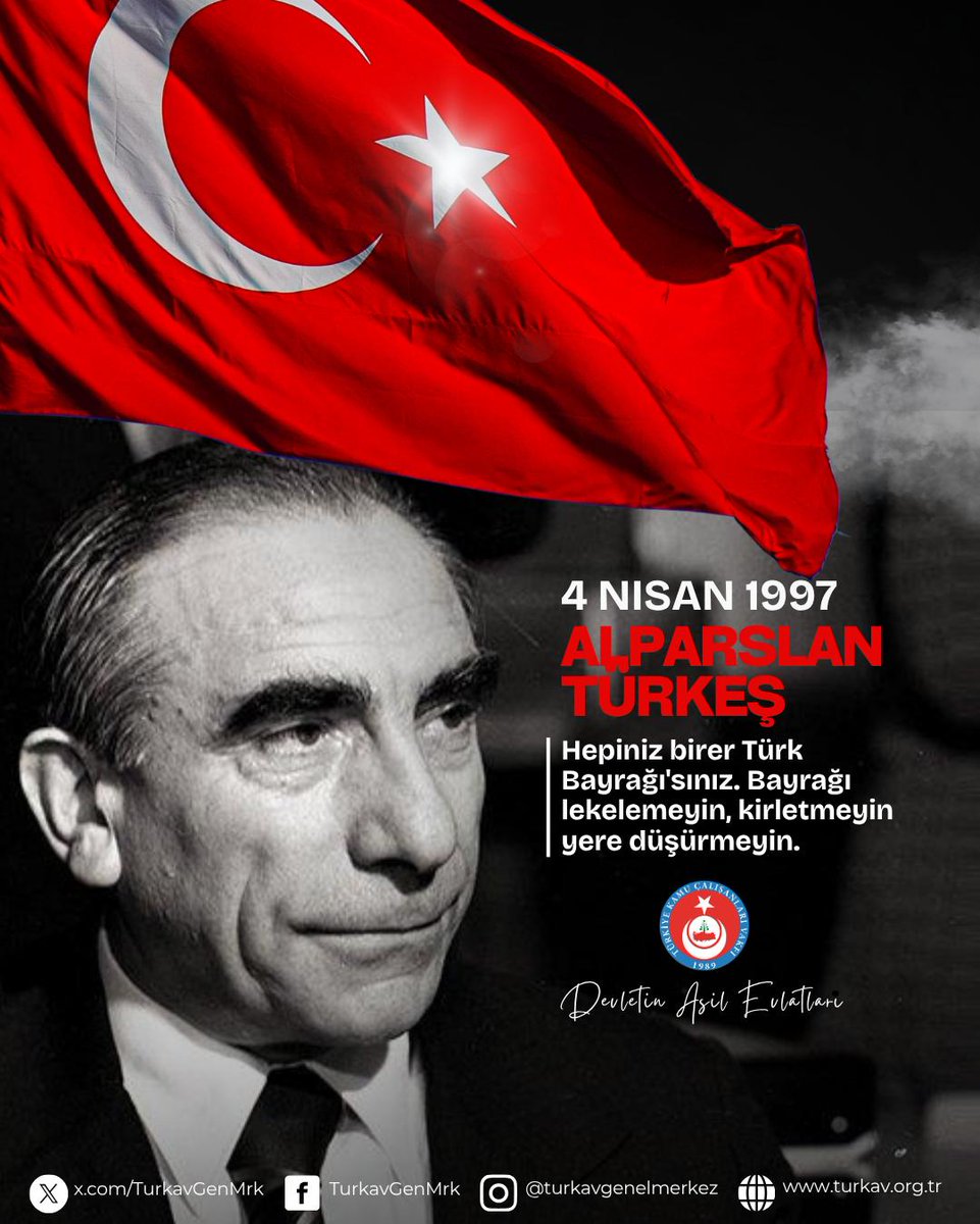 Başbuğumuz Alparslan Türkeş'in ebediyete irtihalinin 29. sene-i devriyesinde, kendisini rahmet, minnet ve saygıyla anıyoruz.

Ruhu şad, mekânı cennet olsun.

#başbuğalparslantürkeş
#alparslantürkeş
#türkav
#TürkavKarabük
#DevletinAsilEvlatları