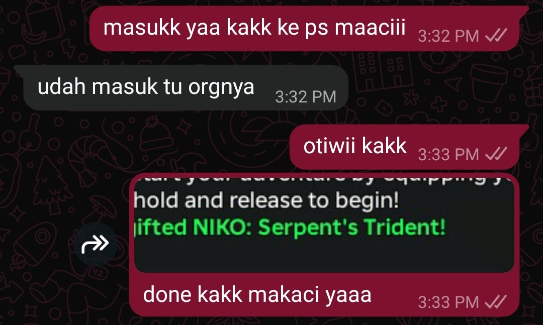 milktzeeth's tweet photo. Gift in Game Skin Serpent's Trident Fish It ✅ https://t.co/HxIJJ8M9XS