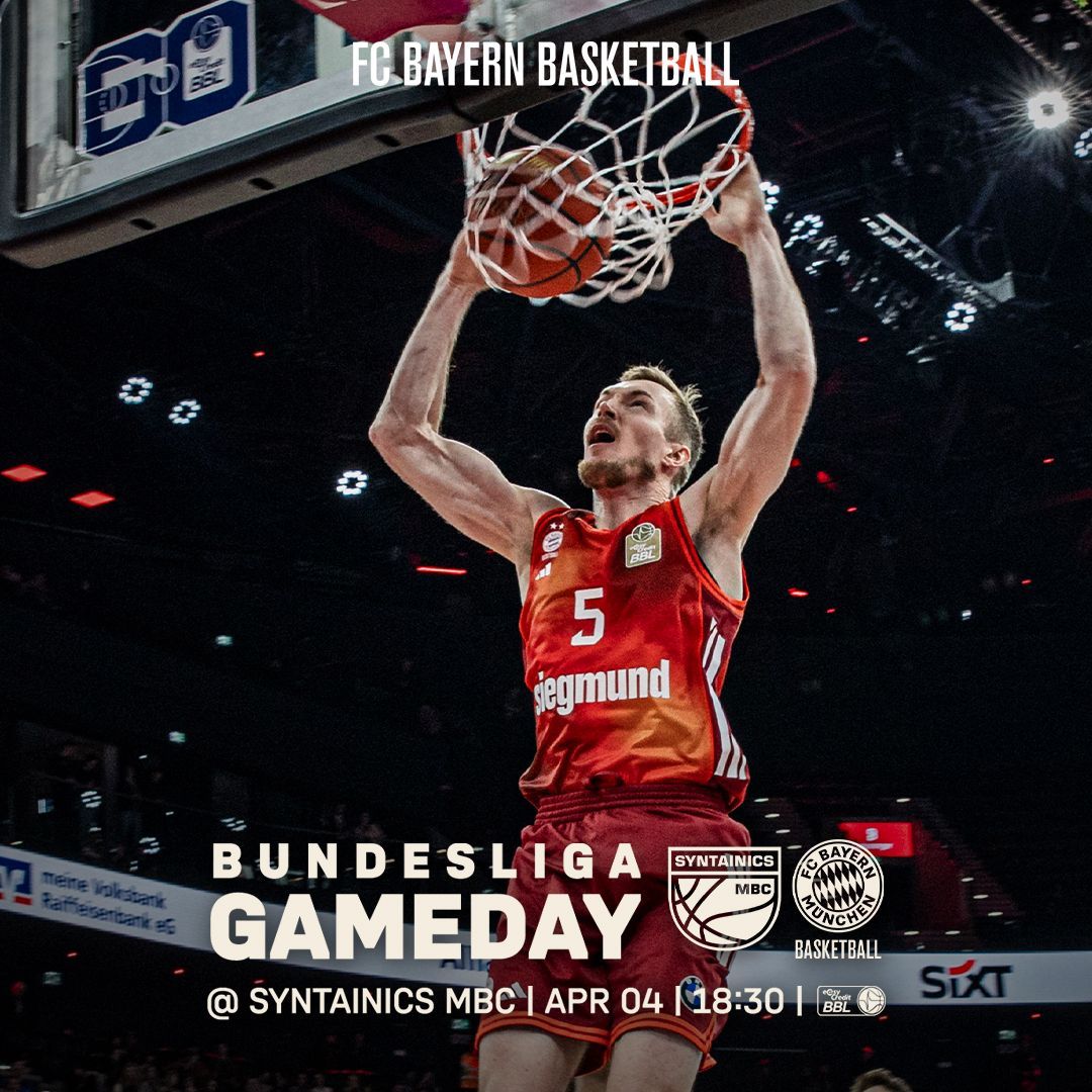 FCBBasketball's tweet photo. 🐰 𝐎𝐒𝐓𝐄𝐑-𝐆𝐀𝐌𝐄𝐃𝐀𝐘 𝐁𝐄𝐈𝐌 𝐌𝐁𝐂
🆚 Syntainics MBC
🕔 18:30 Uhr
🗞️ https://t.co/5RoZONaB9c
📺 Live bei Dyn
#FCBB #MBCFCB #BBL https://t.co/xHuWONX4iN