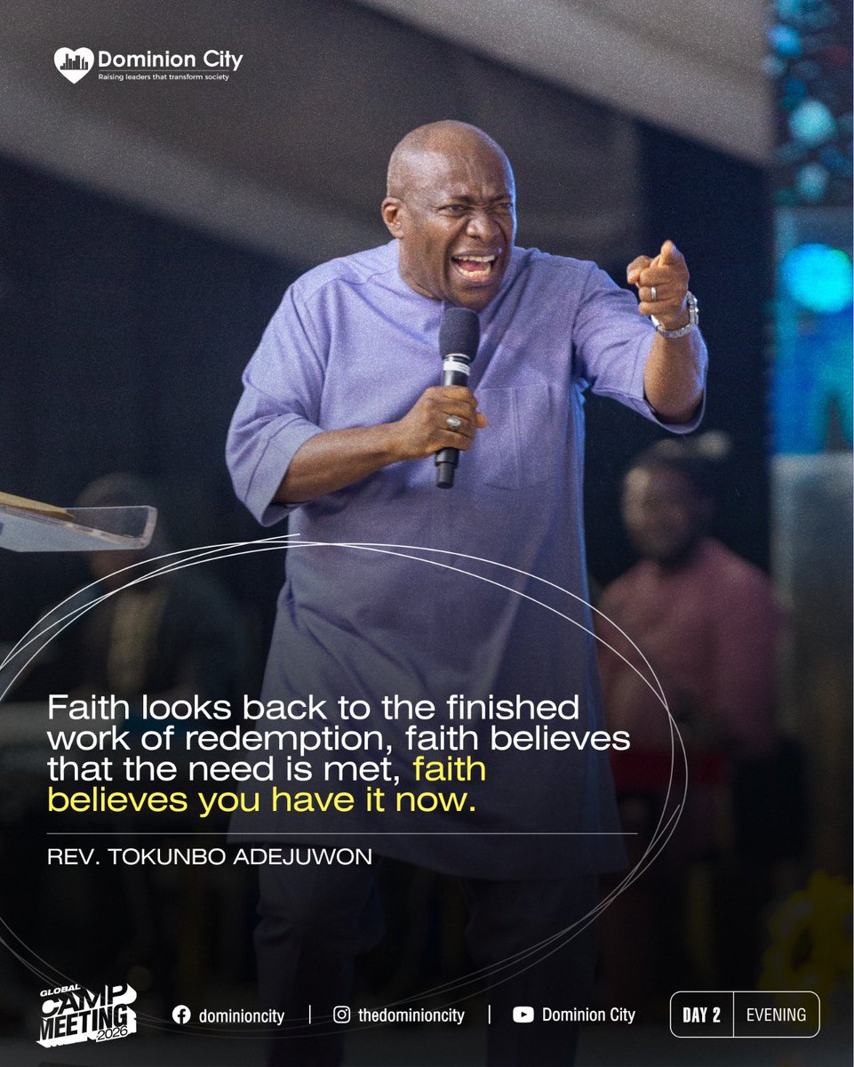 dcikeja's tweet photo. Rev. Tokunbo Adejuwon on “The God kind of Faith and how it works”.

#globalcampmeeting2026 https://t.co/P38Co8F3Ba