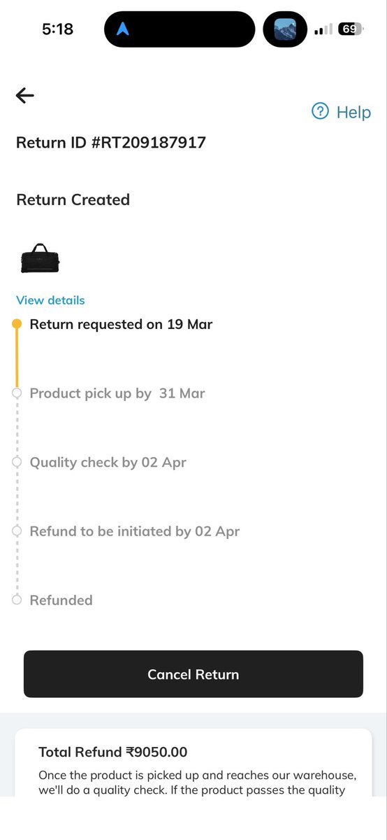 SKPRK's tweet photo. @AJIOLife I have tried returning my item 4 times now. Customer care keeps responding with a templated reply. No ownership on actually getting the pick up done. Yesterday return was canceled again and now the product has become non returnable. https://t.co/z0sQqAl8fq