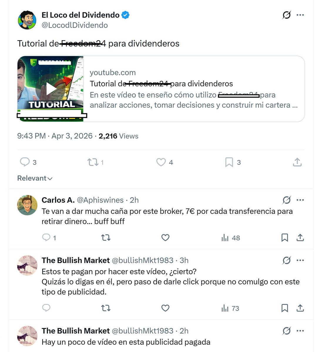 El Cansino del dividendo. tweet media