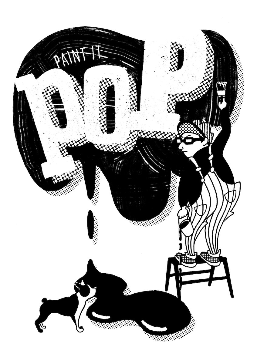 Hilo_Tomula's tweet image. Paint It poP 新バージョン Black
 Let’s Go 🏃‍♂️ 

#イラスト #ドローイング #ペンキ #paint #illustration #drawing #ヴィンテージ