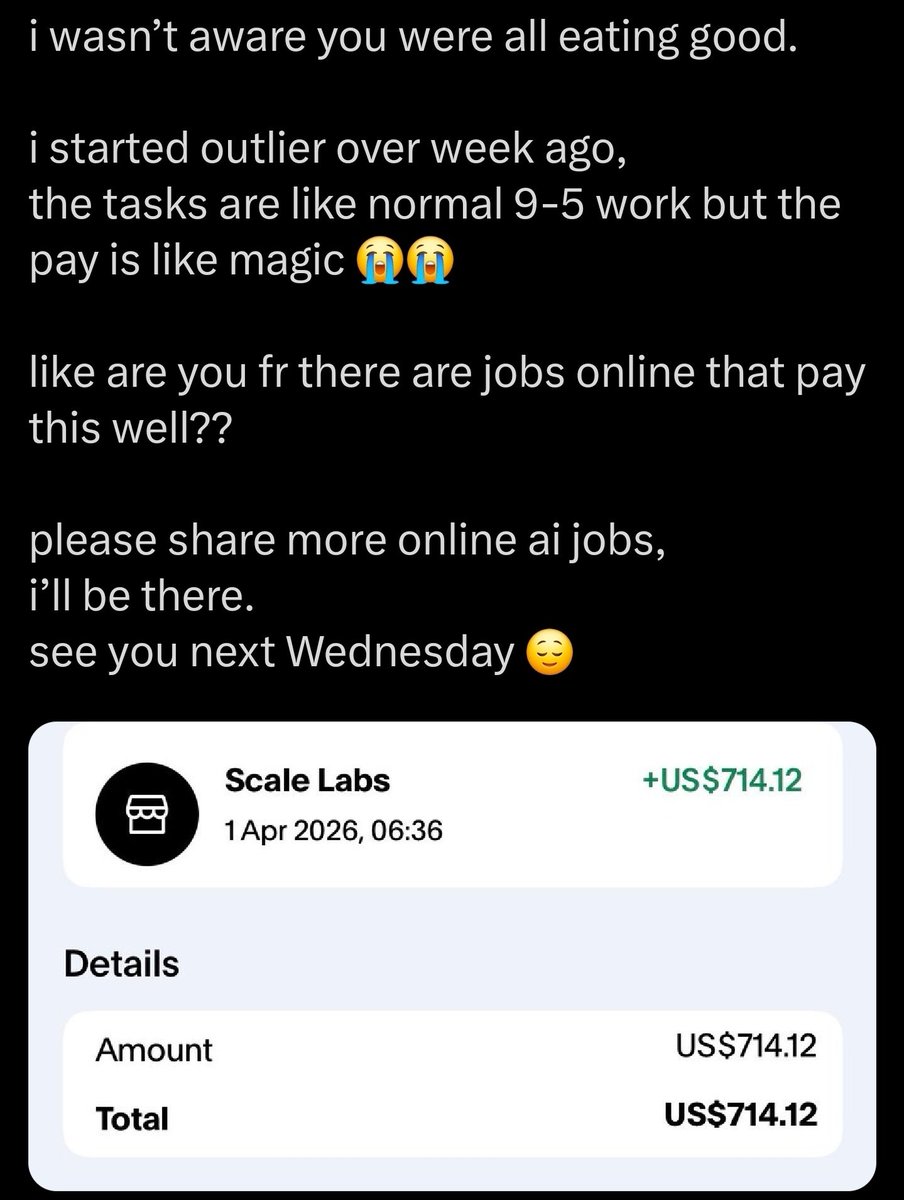 someone made $714 this week just from doing AI tasks on their laptop and you are still applying to jobs that never reply

here are 15 platforms that actually pay. categorized so you know exactly where to start

if you are in the US UK Australia Germany or Canada your payouts will