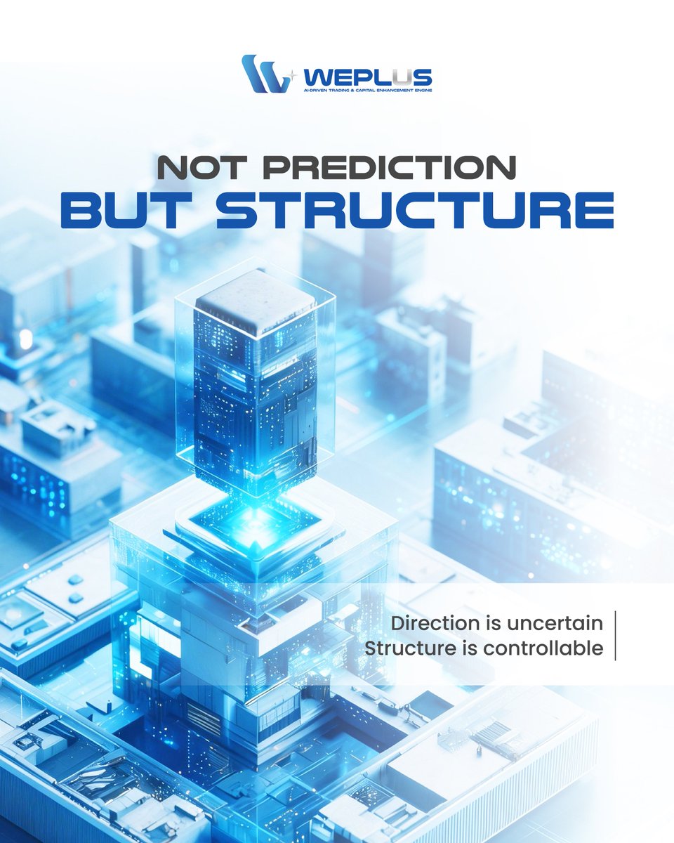 weplus_official's tweet photo. Not prediction,
but structure.
Direction is uncertain.
Structure is controllable.

In modern markets,
consistency is not built on guessing
but on systems that execute with discipline.

#WEPLUS #StructuredTrading #AITrading #SystemDriven #FlowBased #Web3 #Fintech #DigitalAssets https://t.co/SXVR5LpmqD