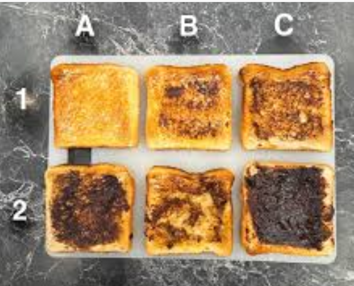 Just_Browsingx's tweet photo. @Its_Fenni Proper ratio 3:1 Butter to Vegemite. Toast has to be JUST toasted.  Perfect is 1 C from the examples below. Enjoy! https://t.co/0pTkX77DZ8