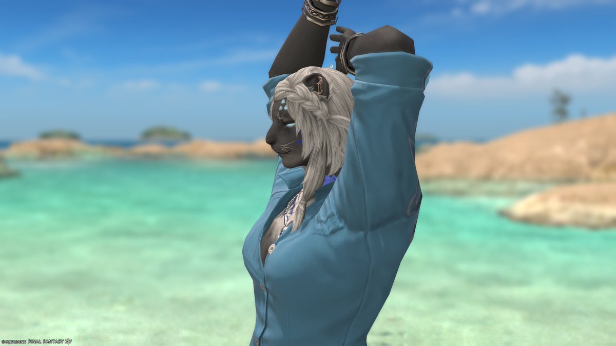 「夏～!!」って感じのss撮ったけど七海のフィリピン回って言われて終わった🐺
#メスガル #Hrothgal #FF14