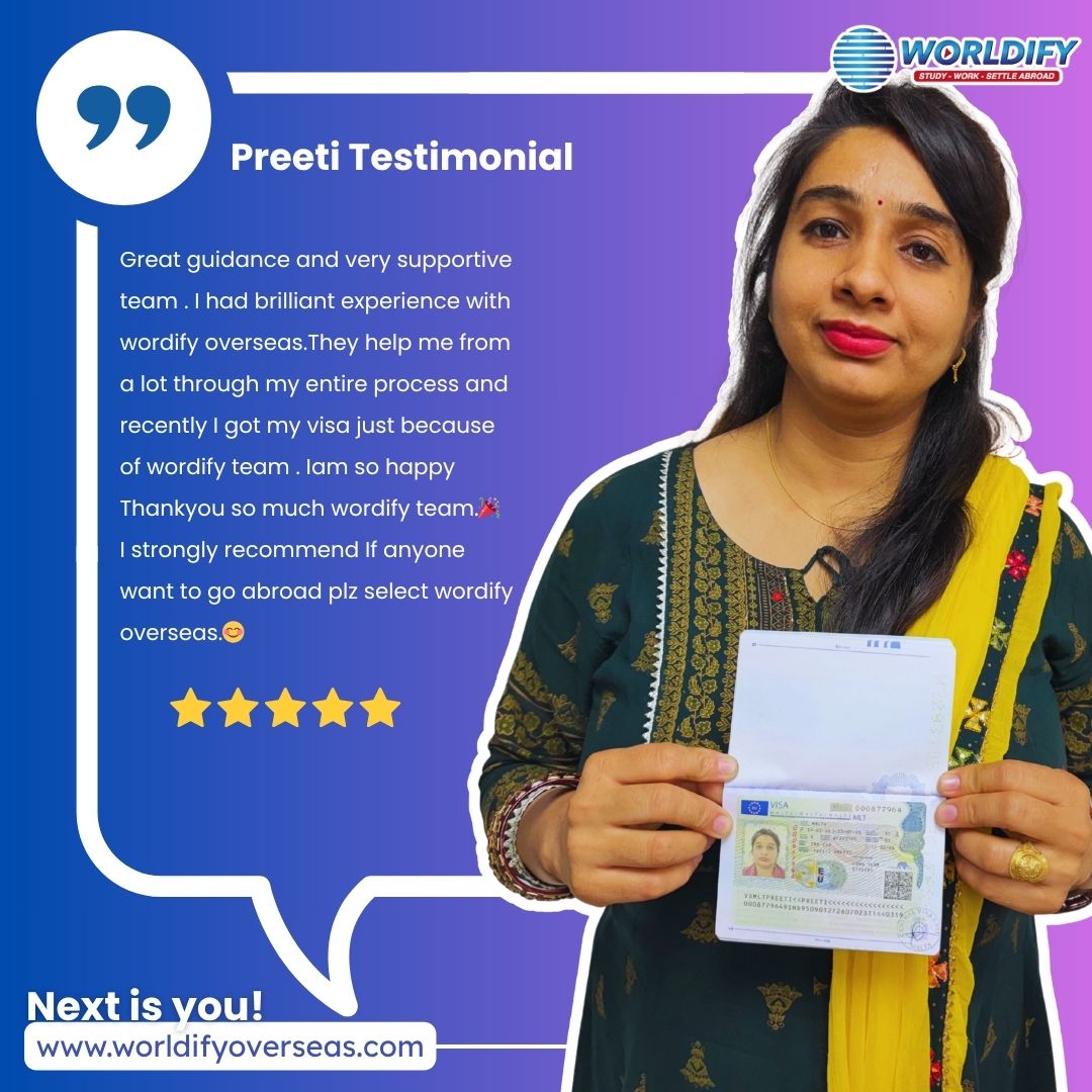 Letsworldify's tweet photo. ✨ Preeti’s Journey with Worldify®️✨
With expert guidance from Dr. Heena at Worldify®, she chose a smart and affordable path to Malta.🌍
An inspiring journey for every dreamer ready to take the leap.✨

📞+91-9517710912 | +91-9115913151
🌐 https://t.co/tibI9D4Mm8

#DreamsAbroad https://t.co/nfyn35sFCT