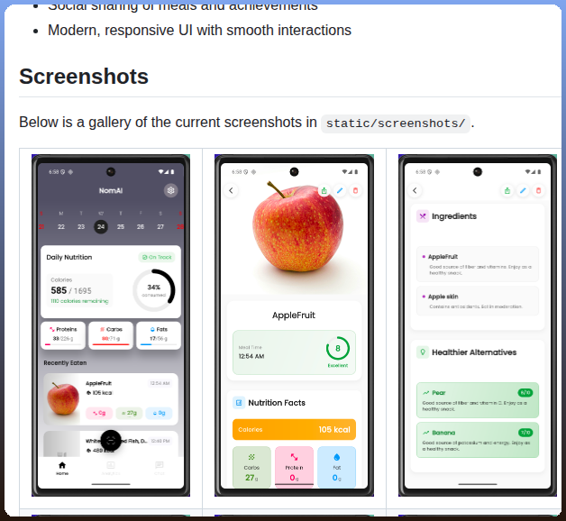 tom_doerr's tweet photo. Nutrition tracker with AI meal analysis and image recognition

https://t.co/dOX6dYcifb https://t.co/aA1cINY7Qa