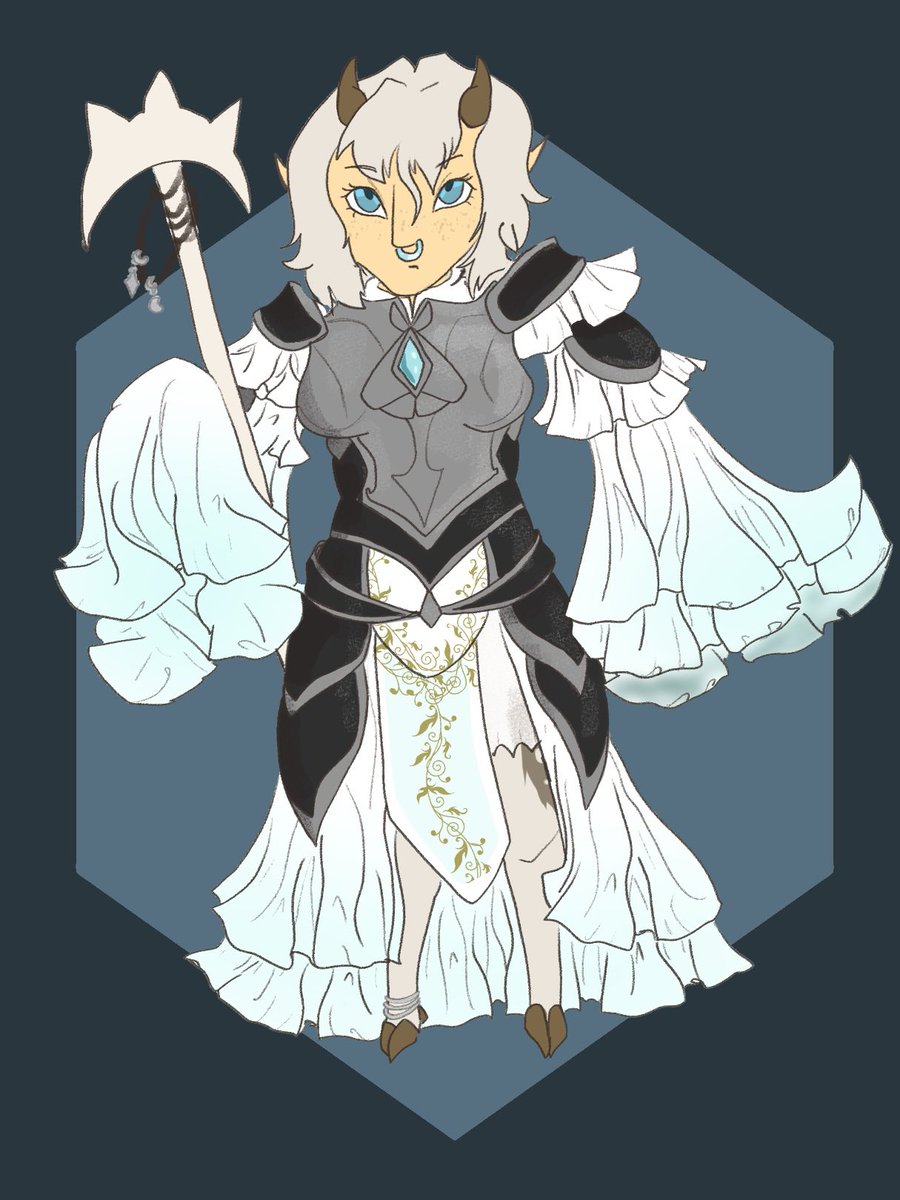Haven’t posted art in a while so here’s a colored sketch of my next dnd character : )