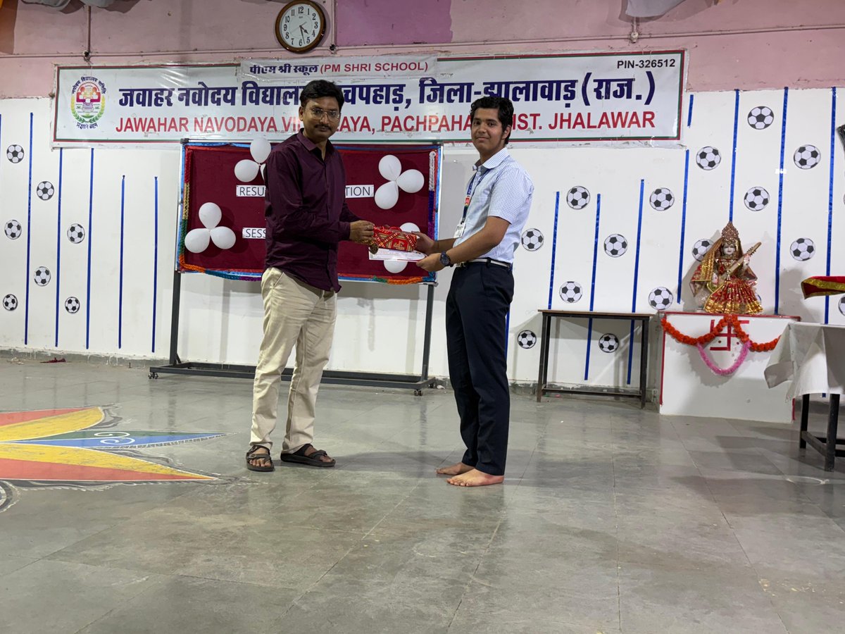 JhalawarJnv's tweet photo. Annual Result distribution conducted in JNV PACHPAHAR (JHALAWAR, RAJASTHAN) for the Academic session 2025-26.
#NVS #JNV #AnnualResult #AcademicExcellence
@nvsrojaipur @NVS_HQ https://t.co/cNJgS1zHW1