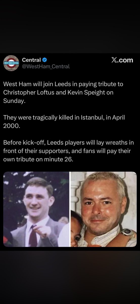 Respect to West Ham 💙💛