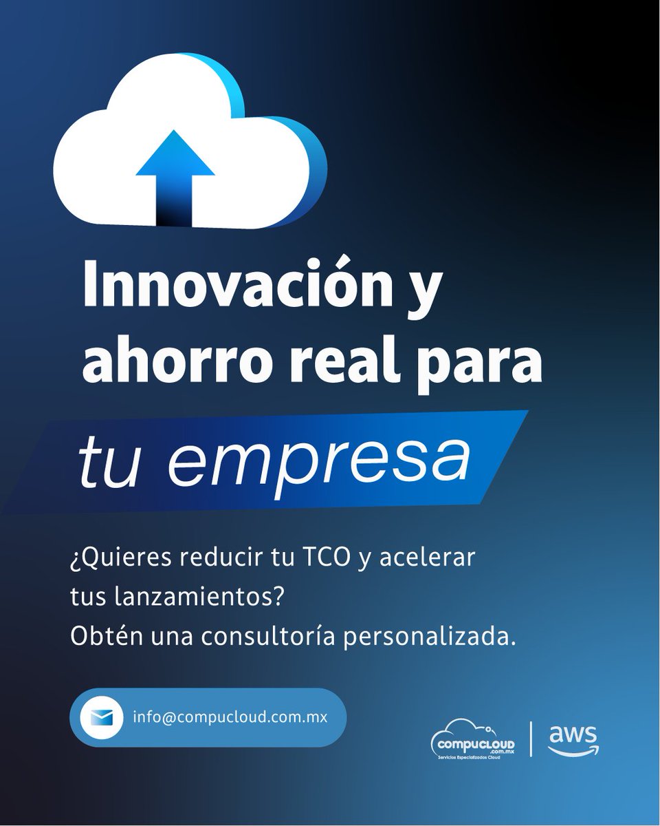 NubeCompucloud's tweet photo. ¿Sigues invirtiendo más en mantener que en innovar? Ese es uno de los grandes retos de TI hoy.

Con AWS + Compucloud puedes optimizar costos, automatizar procesos y liberar recursos para crecer. Agenda una consultoría con nuestros especialistas:
https://t.co/8WyYvetZN5 https://t.co/j1eCji4L5O