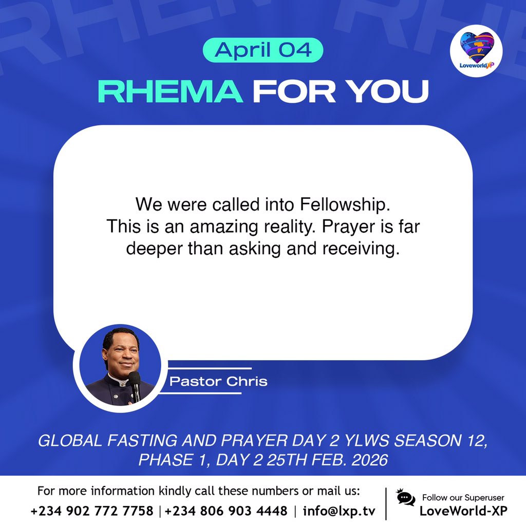 Loveworld XP tweet media