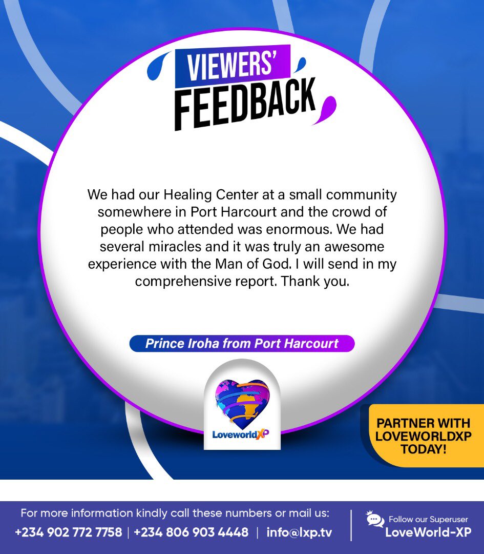 Loveworld XP tweet media