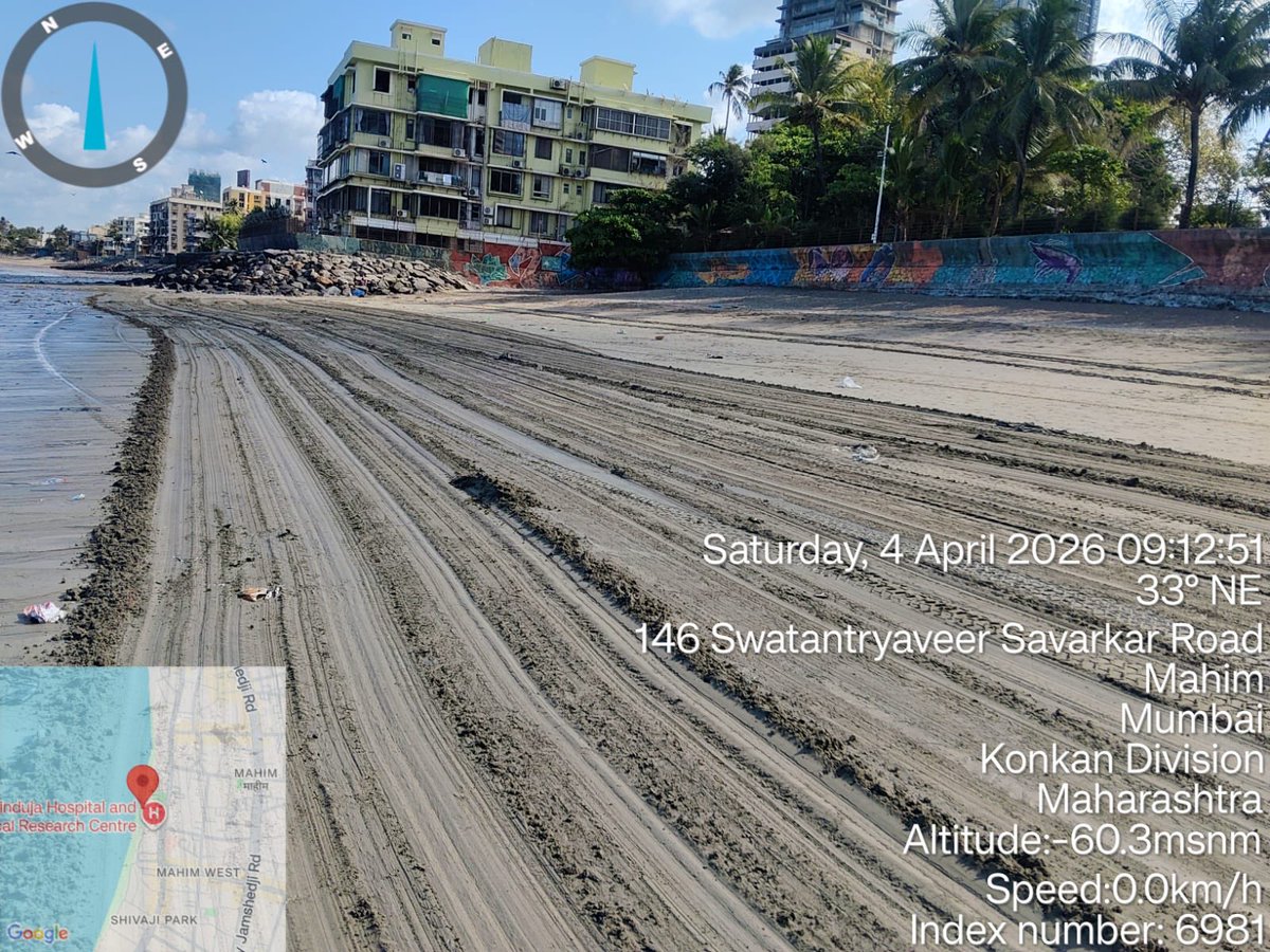 4Apr lots of garbage coming on the Mahim beach BMC contractor Sunil &amp; team clearing the garbage under the direction of SWM AE Mr Bhoir and under the supervision of Mahim bay beach committee HEALTH AND HYGIENE BETTER THAN WEALTH AND DIGENE