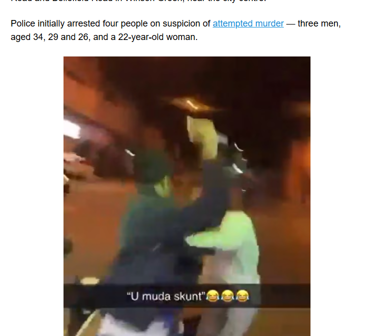 Quint69_'s tweet photo. @qsfkbwIhuWLhnjI White people aren't living to see 2126 and the world is going back to the stone age if we don't fix this shit. 

"Socioeconomic factors" didn't lead that black guy to stab a white father nearly to death in front of his family. 

And he wasn't charged with attempted murder. https://t.co/DpR4nXCCVZ