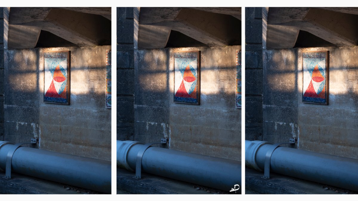 Canal bridges are usually just shadows and stone. But if you catch the light at the right minute, they hold secrets. 
Found this stunning mosaic print tucked away behind a massive utility pipe. 

Book a 1-to-1 session: wellypictures.com/one-to-one-pho…