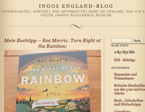 Roz_Morris's tweet photo. Does English humour travel? What they're reading in Germany this weekend.
Turn Right At The Rainbow: A Diary of Househunting, Happenstance & Home. https://t.co/KLHO3bu9XH #househunting #housetour #HouseHuntingFun #Relocation #relocating #humour #memoir https://t.co/Ml79RHVsSn