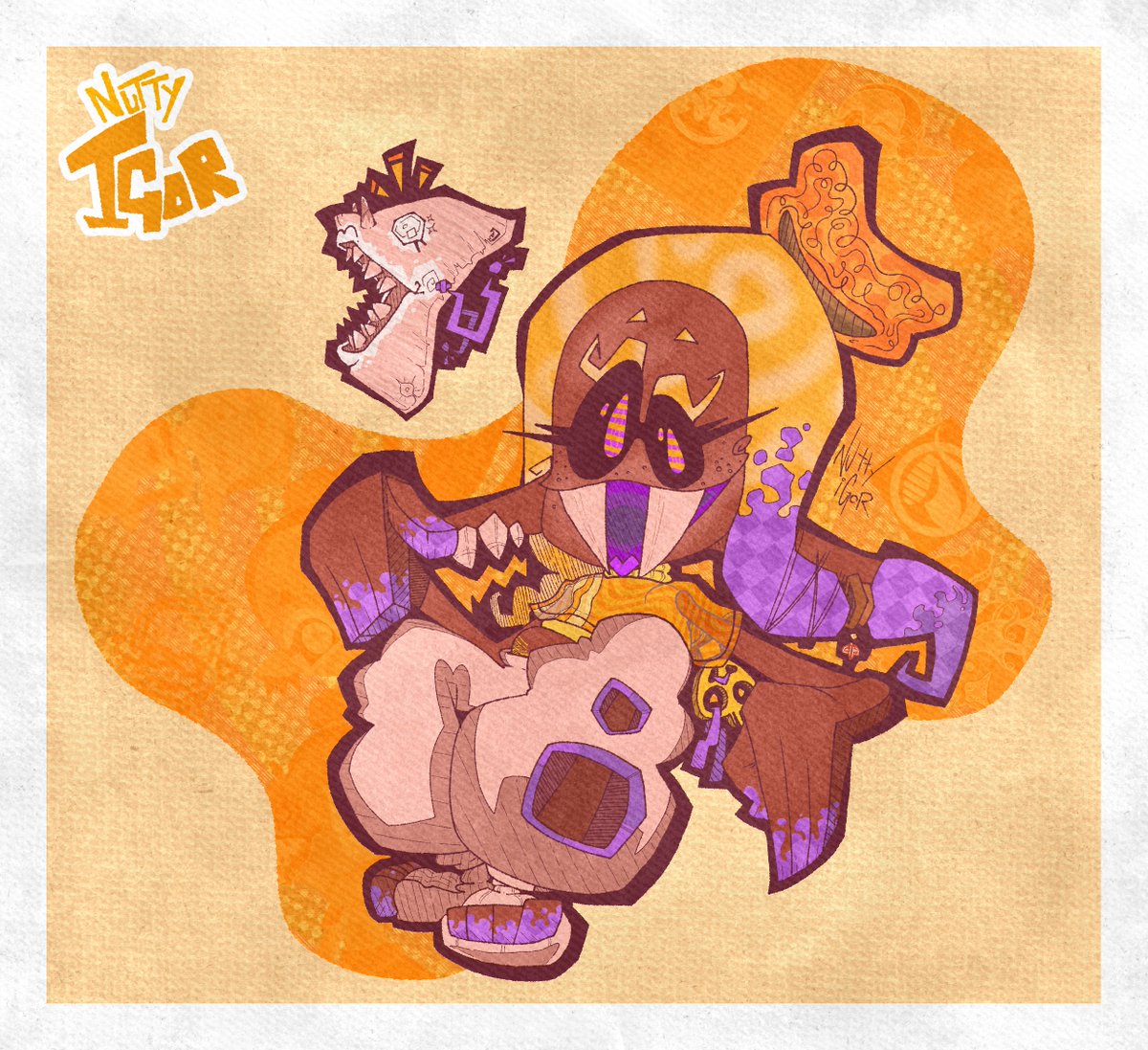 NUTTY_IGOR's tweet photo. happy late #4ry3day 
I tried to make something new this year for my favourite malteser but art has been beating me butt.
instead have some leftovers
#splatoonart #frye #4ry3 #splatoon https://t.co/JKBxZyhNNm