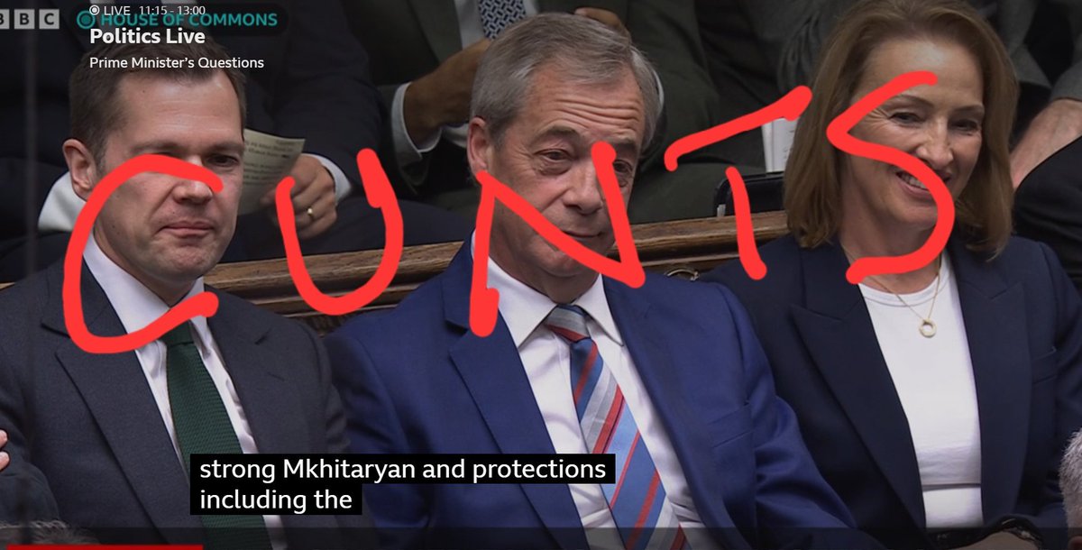 WiganAndrew's tweet image. Reform UK ...

The party of:

"I do not know," and, "I have never met him/her."

These cunts are totally unsuitable for Government. 

If you want the evidence, look at how Trump is fucking America.

#FuckFarage
#FuckTrump
#FuckTheFarRight
#FuckFascism

facebook.com/share/r/17SrKo…