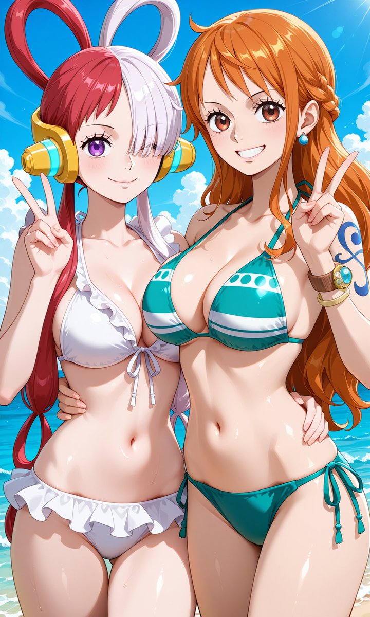 nanana1nanana2's tweet photo. #ONEPIECE　#ワンピース
ナミ×ウタ　Nami　Uta https://t.co/ae0L4iZi5i