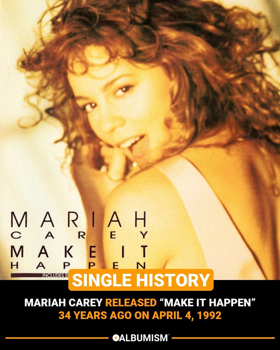 Albumism's tweet photo. Mariah Carey released "Make It Happen" as the third &amp; final single from 'Emotions' 34 years ago on April 4, 1992 | Watch the official video + listen to the album here: https://t.co/vBcdwlNNDC https://t.co/9LqUsfcLei