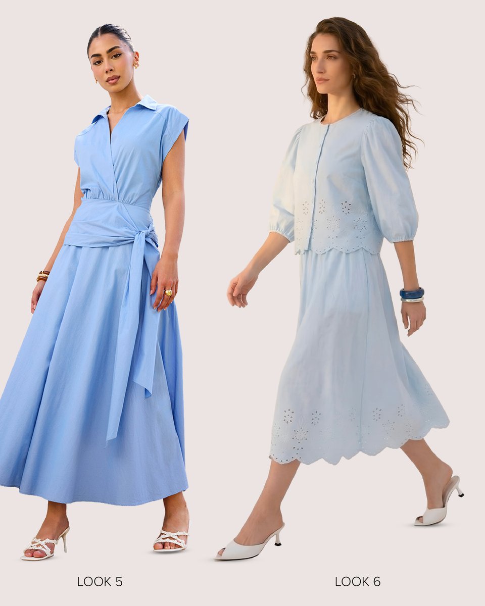 maxfashionMENA's tweet image. Inspired by clear skies and calm days - this collection brings together azure tones, soft whites, and fluid silhouettes for an effortless summer feel.

#MaxFashion #NewCollection #SummersDressing #Women’sFashion #ElegantStyle