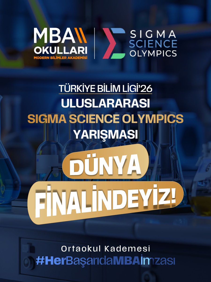 mbaokullari's tweet photo. Türkiye Bilim Ligi’26 Uluslararası Sigma Science Olympics Yarışması’nda üstün performans sergileyerek ulusal ve uluslararası düzeyde önemli dereceler elde eden ortaokul öğrencilerimizi tebrik ediyor, Dünya Finalinde başarılar diliyoruz.

#HerBaşarıdaMBAİmzası https://t.co/wYSZAIRnaJ