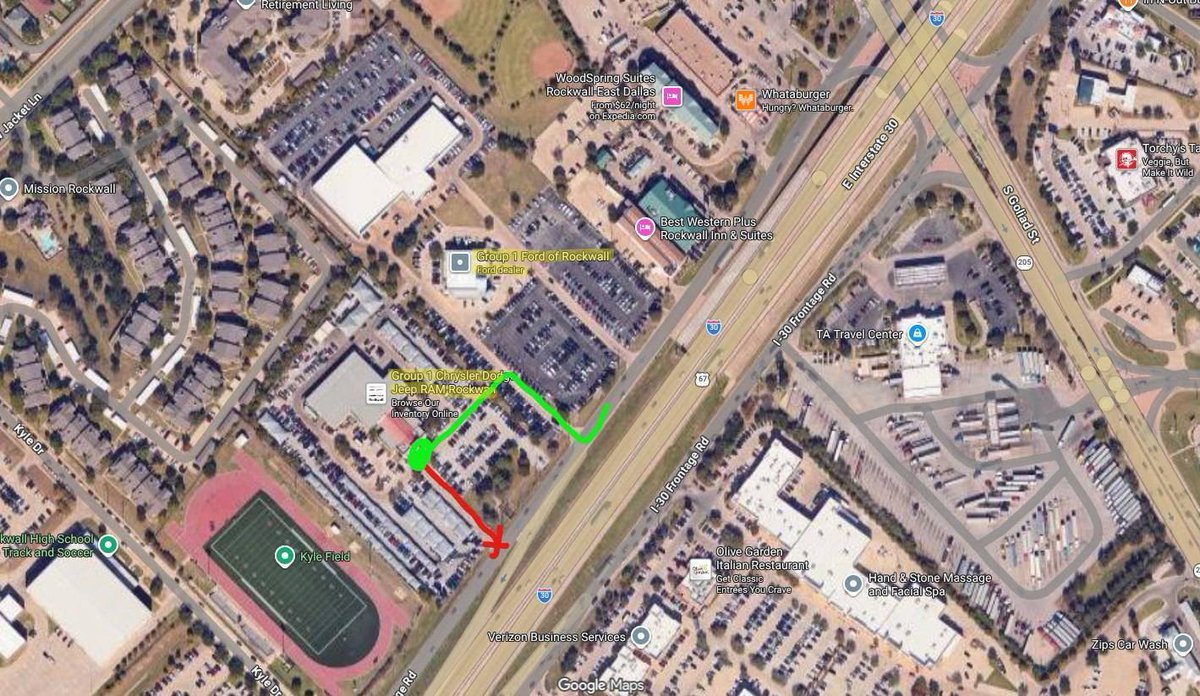 CJDRRockwall's tweet photo. Happy Saturday Guys and Gals. We have a detour for our entrance while Road Construction is being done. Please enter through the Group 1 Ford of Rockwall Driveway. We are an attached lot. We have drawn a couple of overhead maps to show the temporary routing. Thank you. https://t.co/nDtrj9LOEN