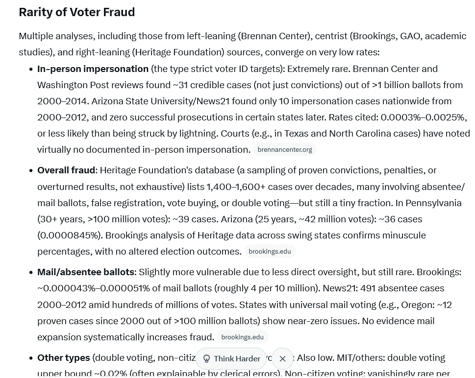 BuckPhillips9's tweet photo. @jay_blazer541 @jdanderson74 @Dudley4Oregon I think you're obsessed with a problem that does not exist. Here's what Grok says... https://t.co/RPqwdvRNUE