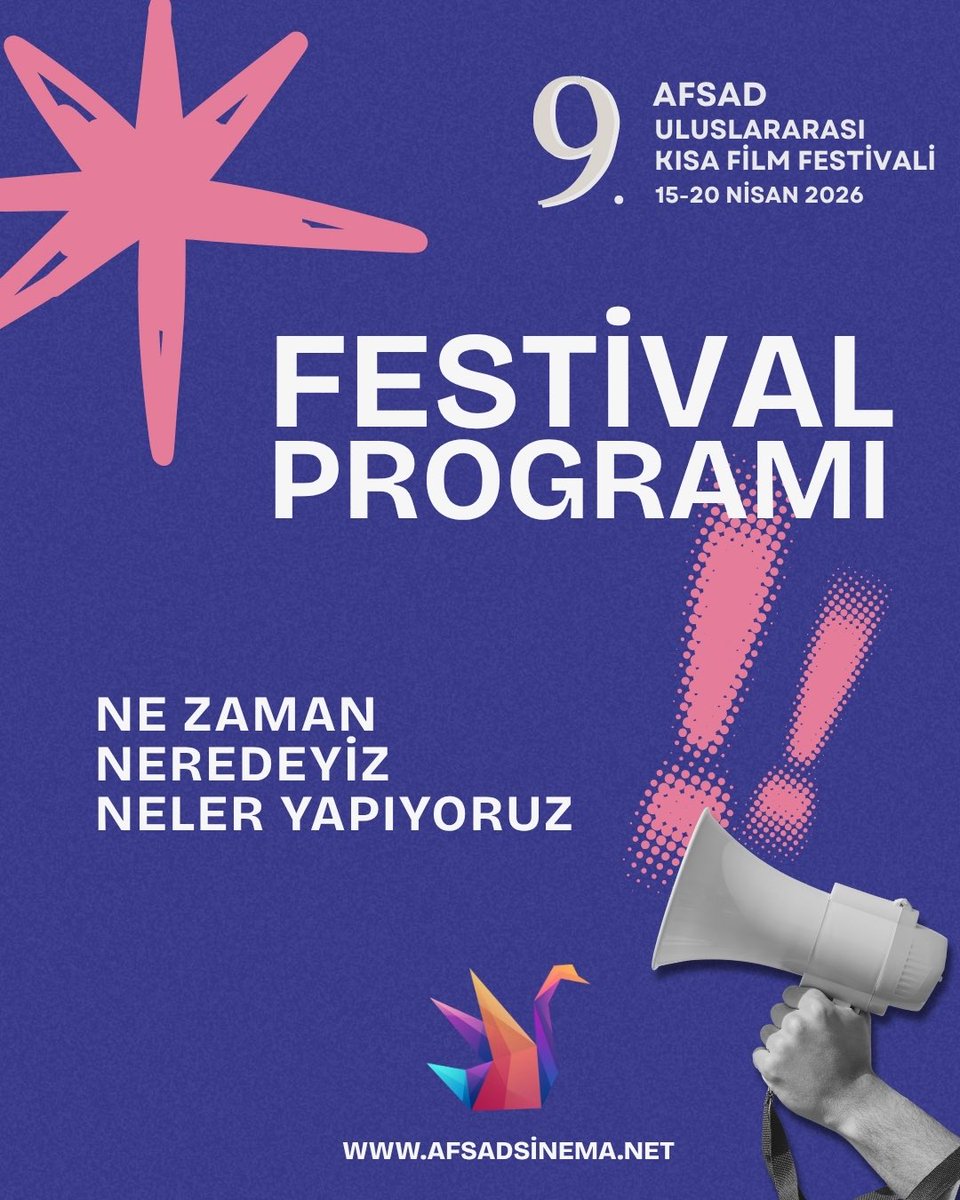 AFSAD_org_tr's tweet photo. 🎬 Program açıklandı!
🎬 The program is out!

@AfsadSinema 

https://t.co/zhooz9eeez

https://t.co/e4mf2NuGJK

#afsad #afsadsinema https://t.co/HY89z5TXAH