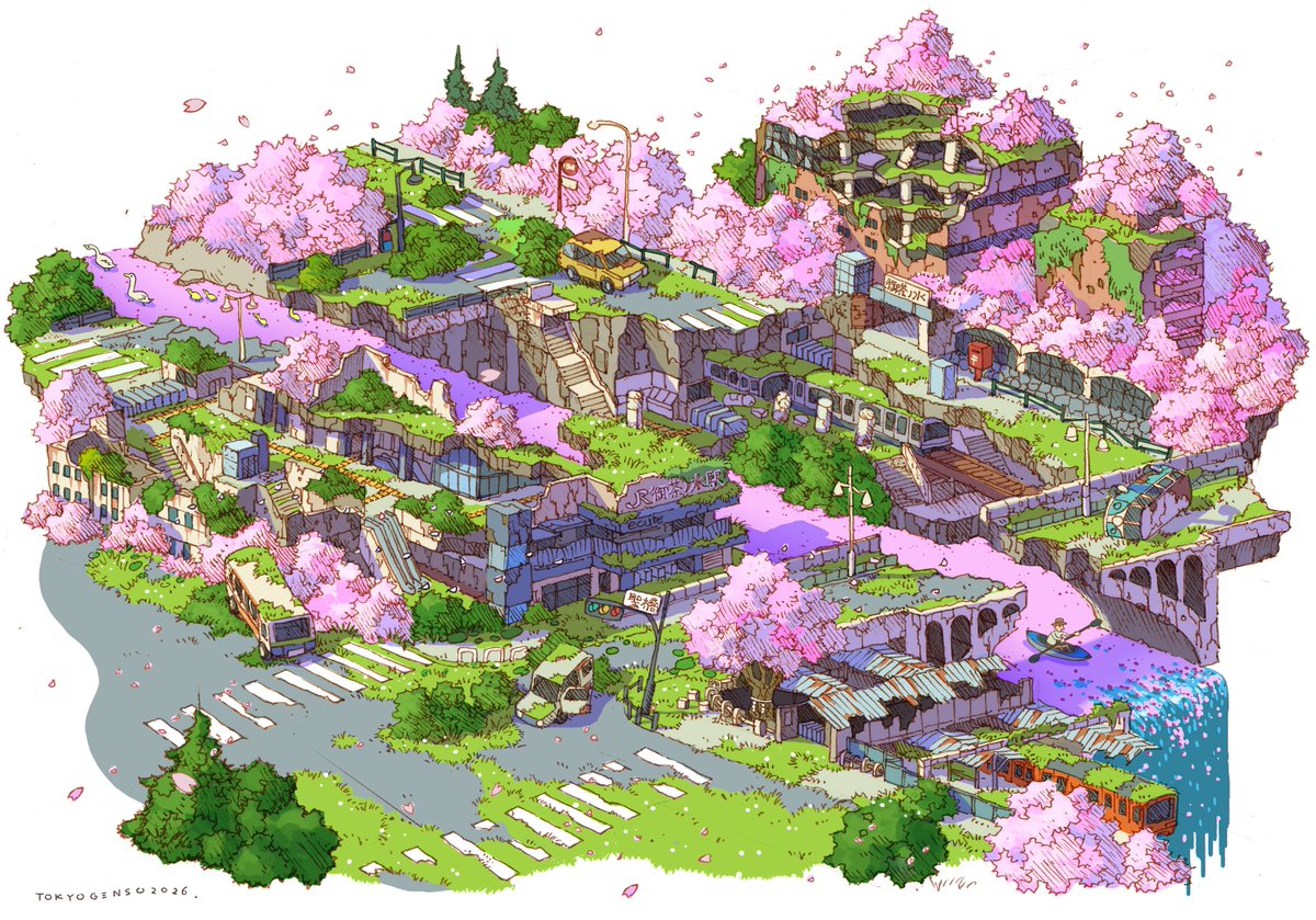 TOKYO_GENSO's tweet photo. Apocalyptic OHANAMI https://t.co/2ISUNLhWPi