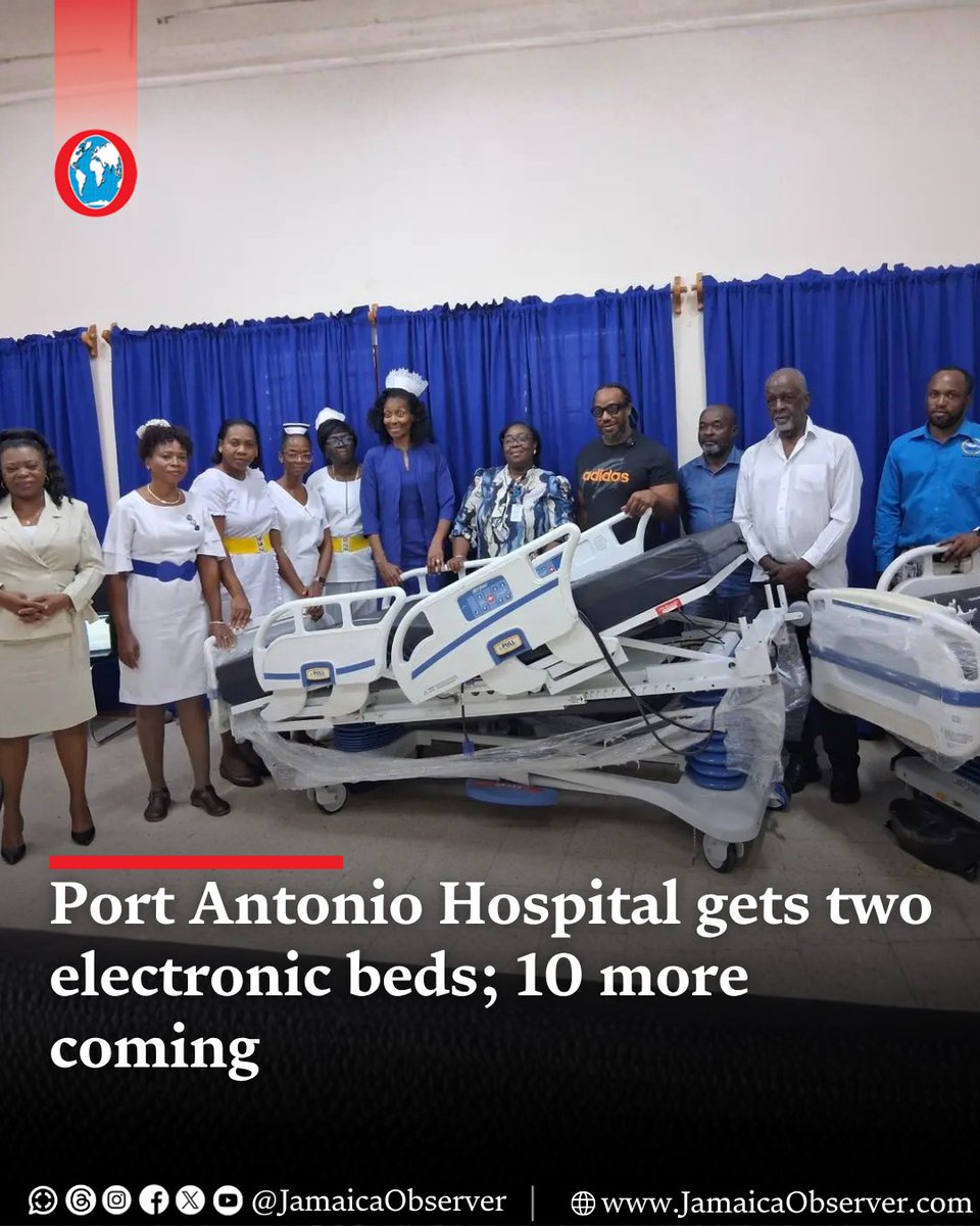 JamaicaObserver's tweet photo. Port Antonio hospital has received two specialised beds through the efforts of Member of Parliament for Eastern Portland Isat Buchanan who has indicated that 10 more beds are coming.

https://t.co/vsauvTVEAh https://t.co/FyXUTMXQv9