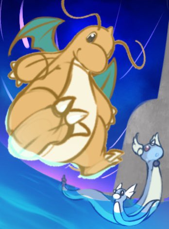 カイリュー描いてるよ！
#ポケモン　#イラスト
