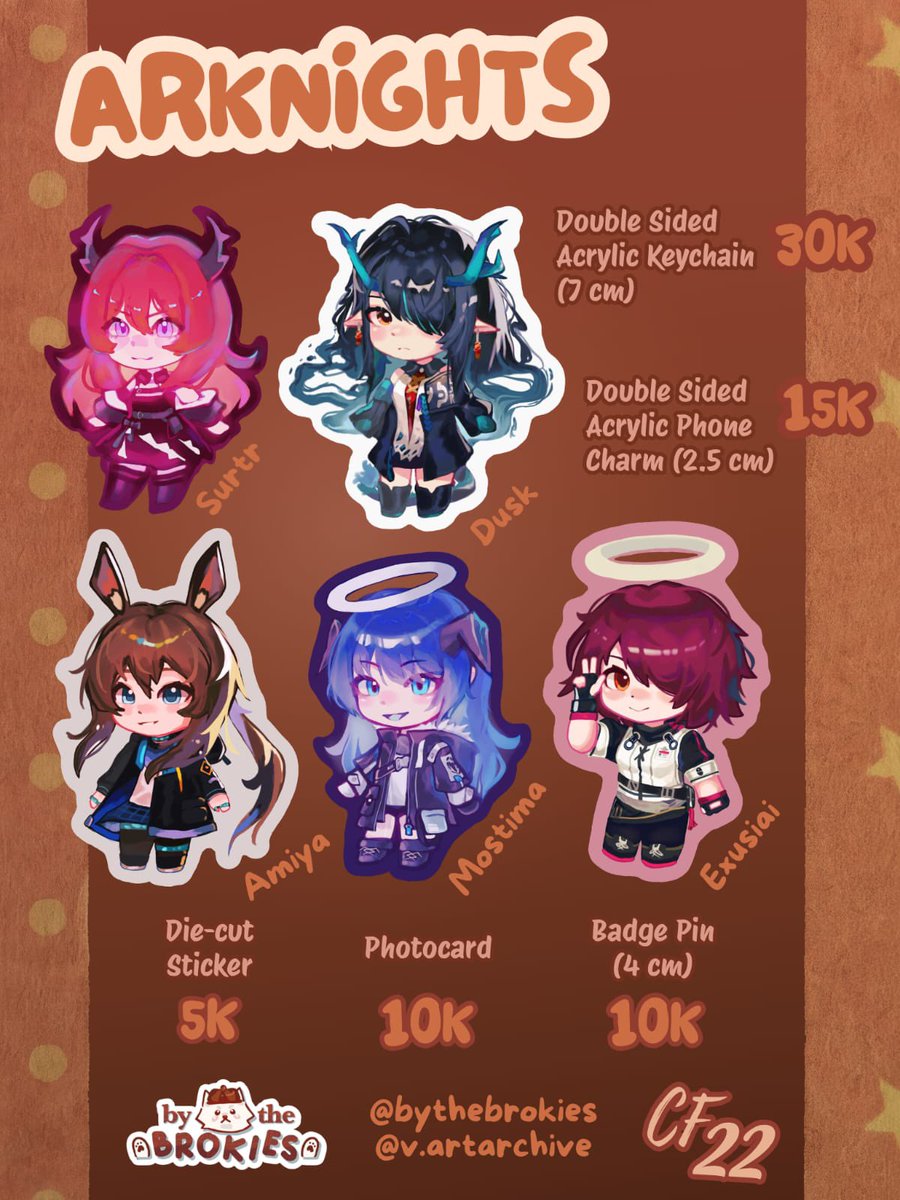 ByTheBrokies's tweet photo. ★ { 🔄&amp;💜are appreciated! } ★

ᯓ★ ByTheBrokies #CF22 Pre-Order is Open!

🌨️₊˚.  3 - 21 April 2026
🎧 ˚. Day 2 only! (No Mail Order)
☕₊˚. Arknights, Project: Eden’s Garden, &amp; more
🍰⋆˙⟡ V's Catalogue (1/4)

♫ https://t.co/6RjaK1kT4p… ✩

#comifuro22 #comifuro22catalogue https://t.co/oLFPltUkMP