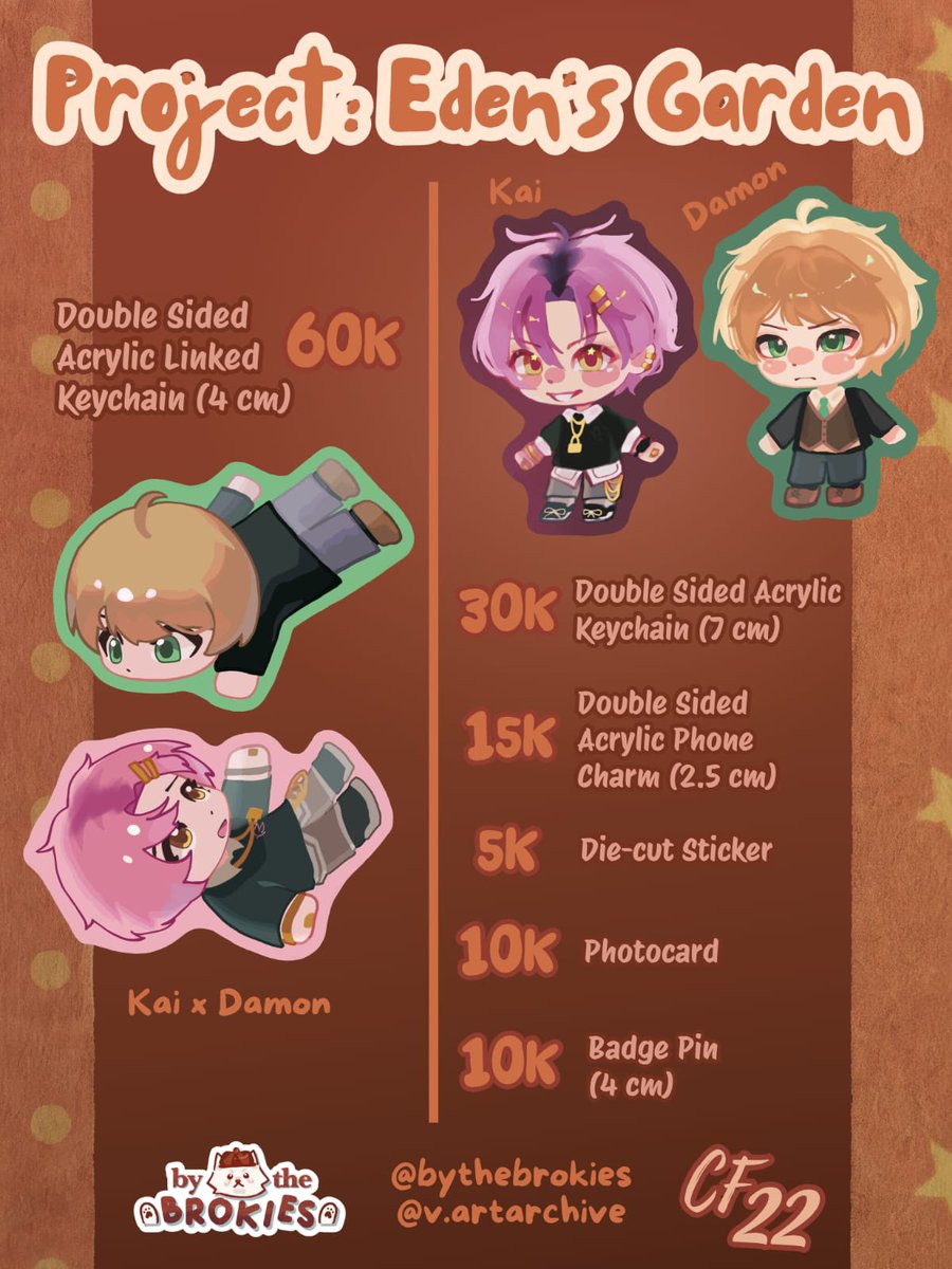 ByTheBrokies's tweet photo. ★ { 🔄&amp;💜are appreciated! } ★

ᯓ★ ByTheBrokies #CF22 Pre-Order is Open!

🌨️₊˚.  3 - 21 April 2026
🎧 ˚. Day 2 only! (No Mail Order)
☕₊˚. Arknights, Project: Eden’s Garden, &amp; more
🍰⋆˙⟡ V's Catalogue (1/4)

♫ https://t.co/6RjaK1kT4p… ✩

#comifuro22 #comifuro22catalogue https://t.co/oLFPltUkMP