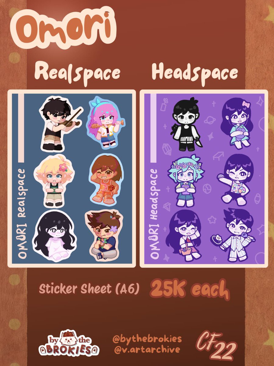 ByTheBrokies's tweet photo. ★ { 🔄&amp;💜are appreciated! } ★

ᯓ★ ByTheBrokies #CF22 Pre-Order is Open!!

🌨️₊˚.  3 - 21 April 2026
🎧 ˚. Day 2 only! (No Mail Order)
☕₊˚. Omori, Project: Eden’s Garden, &amp; more!
🍰⋆˙⟡ V's Catalogue (2/4)

♫ https://t.co/6RjaK1kT4p… ✩

#comifuro22 #comifuro22catalogue https://t.co/J6cgPlwhF5