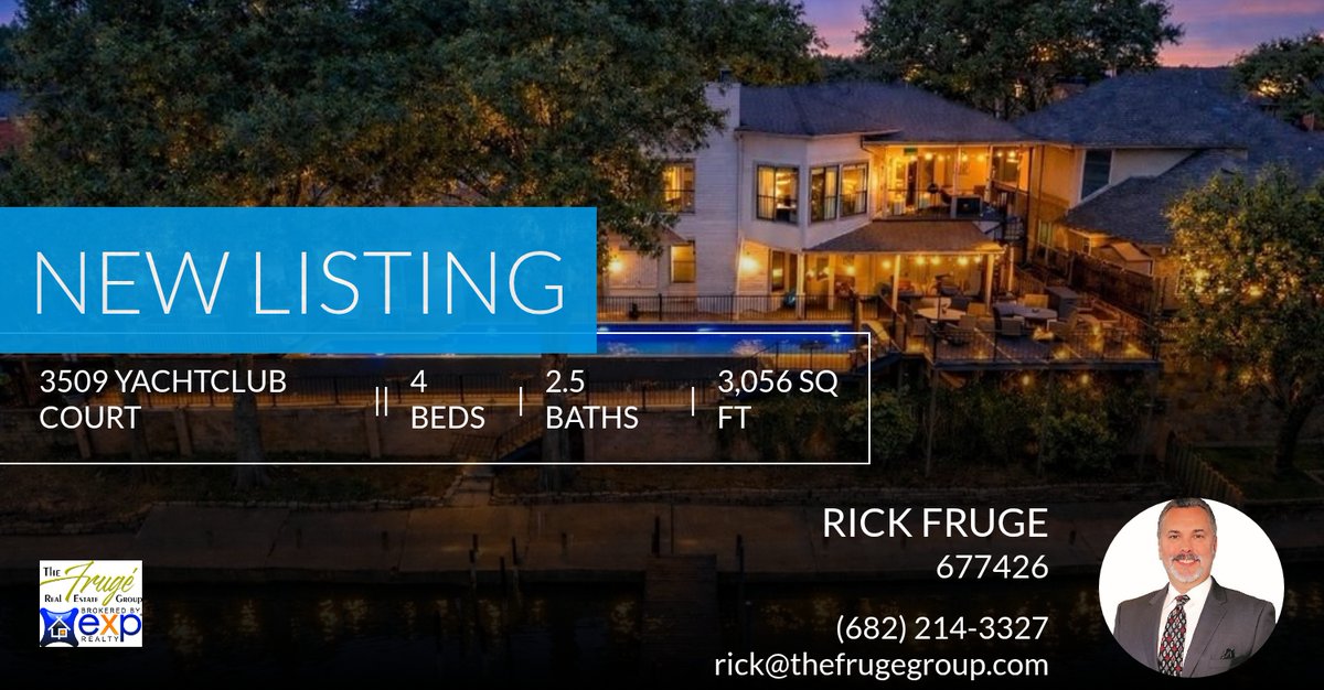 thefrugegroup's tweet photo. 📍 New Listing 📍 Take a look at this fantastic new property that just hit the market located at 3509 Yachtclub Court in Arlington. Reach out here or at (682) 214-3327 for more information

Rick Frugé
Call or text
682-888-9892 https://t.co/PWmB2kvx3W https://t.co/rZWhz038Wx